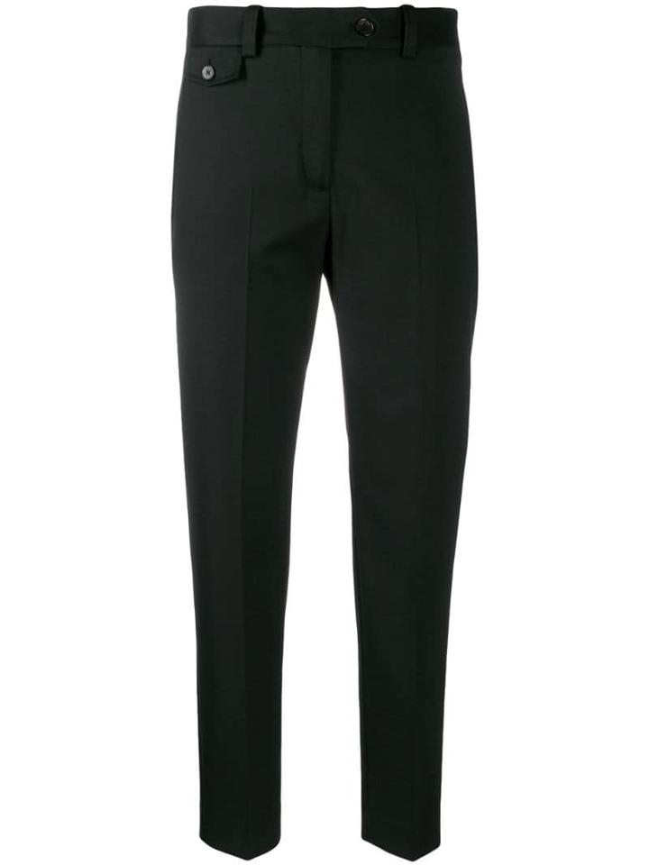 Calvin Klein Slim Fit Cropped Trousers - Black