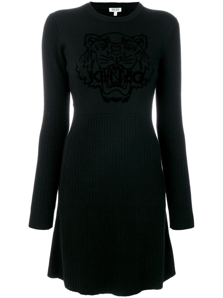 Kenzo Tiger Sweater Dress - Black