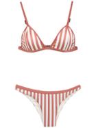 Haight Striped Bikini Set - Brown
