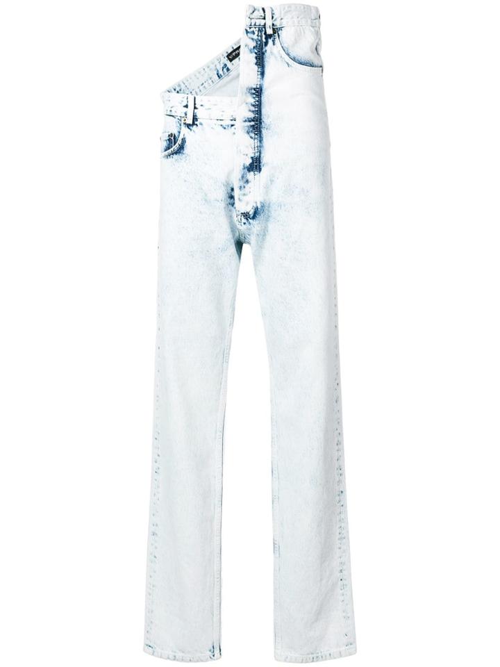 Y / Project Asymmetric Waist Jeans - White
