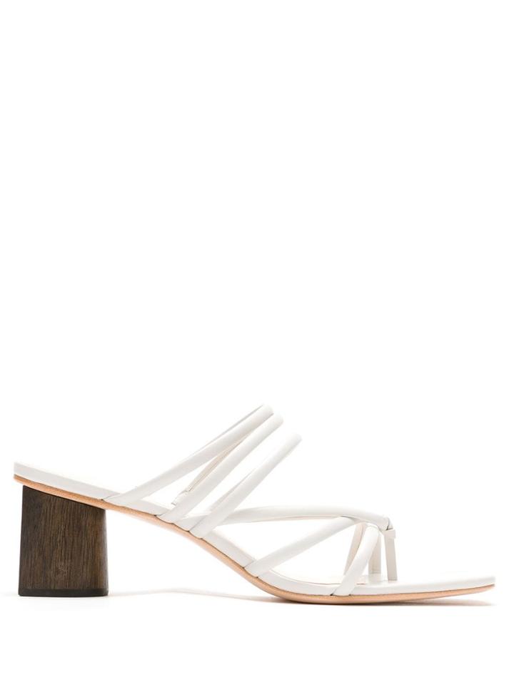 Framed Sandalia Stripes On Feet Framed - White