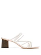 Framed Sandalia Stripes On Feet Framed - White
