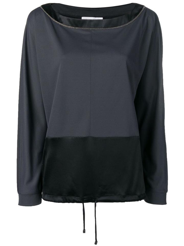Fabiana Filippi Satin Structure Blouse - Grey