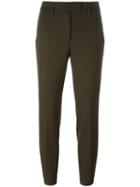 Dondup Tailored Cropped Trousers, Women's, Size: 42, Green, Acetate/viscose/virgin Wool