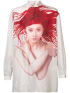 Yohji Yamamoto Back Fastening Printed Shirt - White