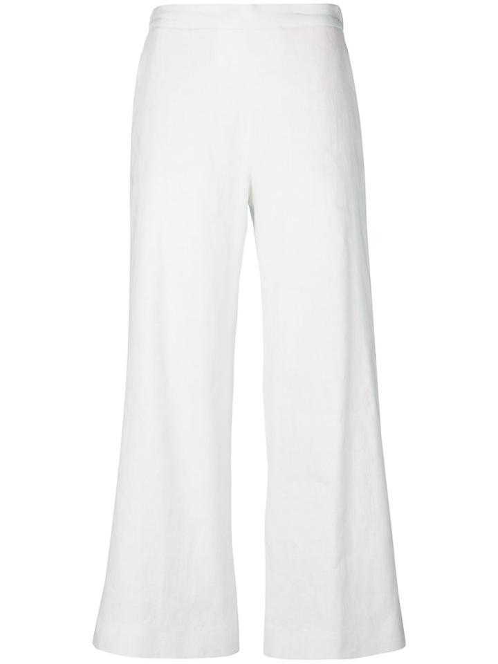 Fabiana Filippi Flared Cropped Trousers - White