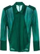 Ann Demeulemeester Zipped Jacket, Men's, Size: Small, Green, Nylon