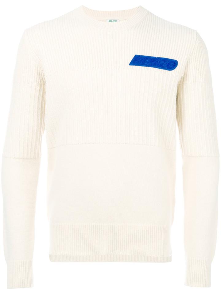 Kenzo - Ribbed Jumper - Men - Wool - M, Nude/neutrals, Wool