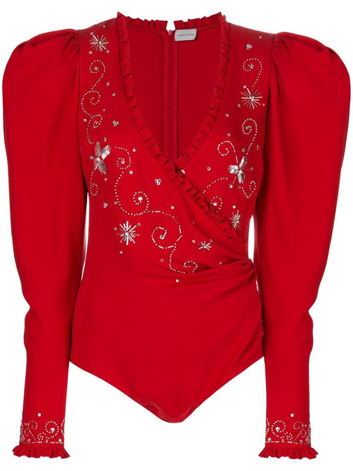 Magda Butrym Embroidered Bodysuit