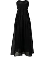 Forte Forte Strapless Flared Dress - Black