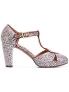 Chie Mihara Embroidered T-bar Sandals - Multicolour