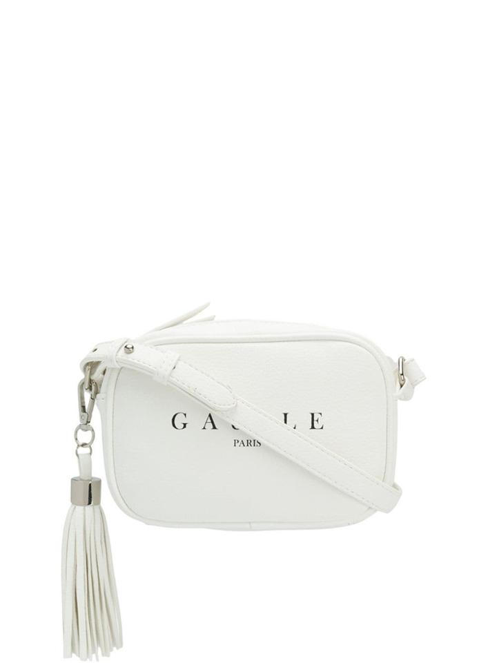 Gaelle Bonheur Logo Bag - White