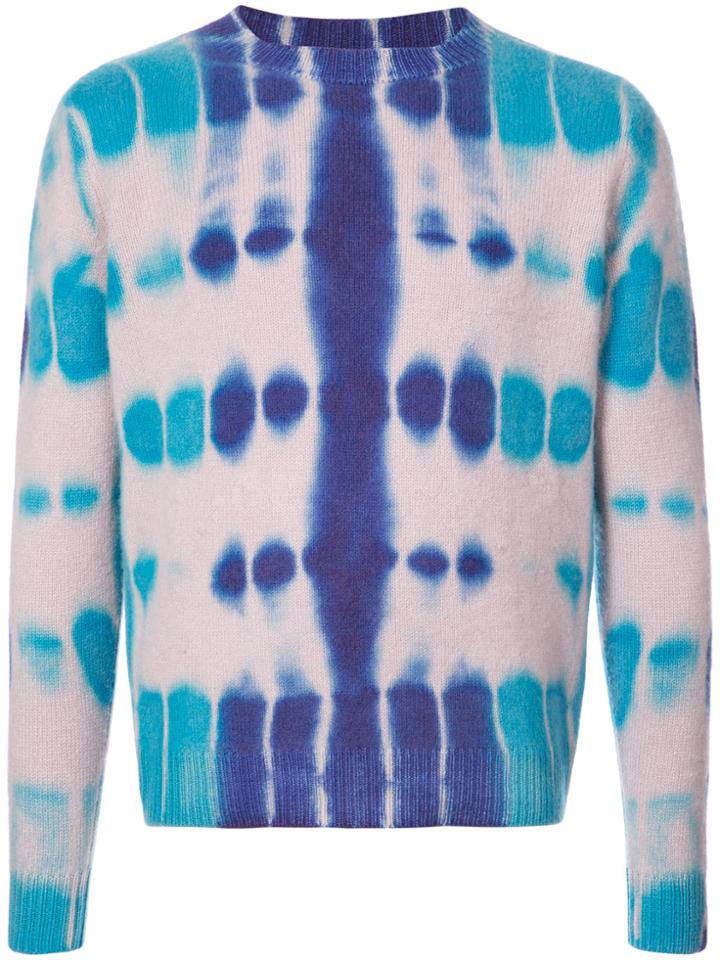 The Elder Statesman Double Lsd Dyed Jumper - Blue