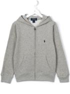Ralph Lauren Kids Embroidered Logo Hoodie, Boy's, Size: 8 Yrs, Grey