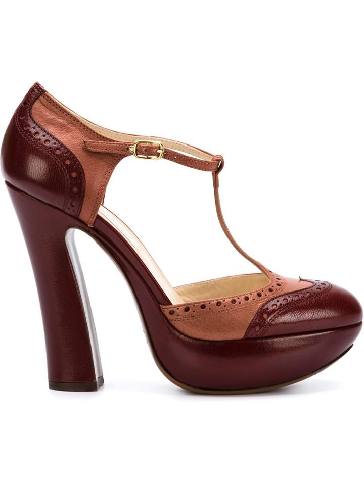 L'autre Chose T-bar Platform Pumps