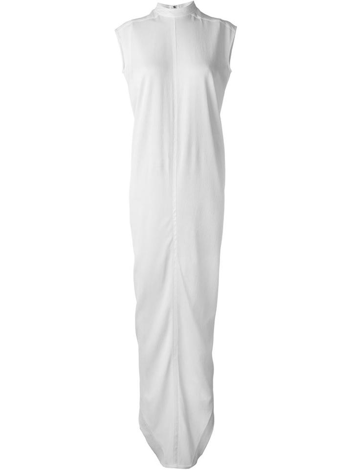 Rick Owens Slit Hem Evening Dress, Women's, Size: 38, White, Viscose/spandex/elastane