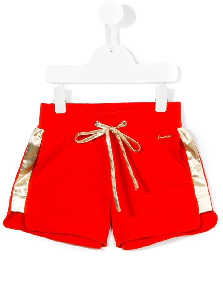 Simonetta Side Stripe Shorts, Girl's, Size: 10 Yrs, Red