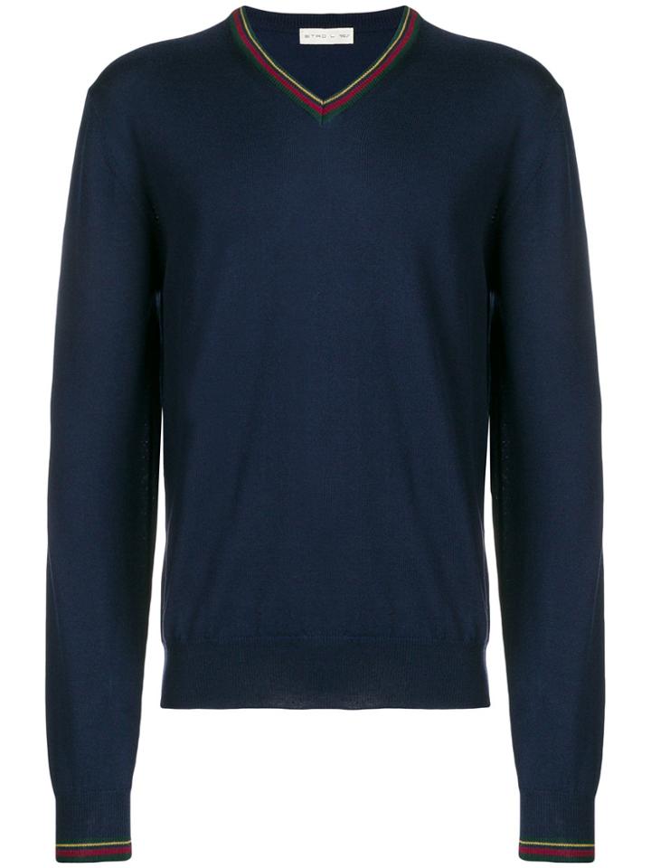Etro Long-sleeve Knit Pullover - Blue