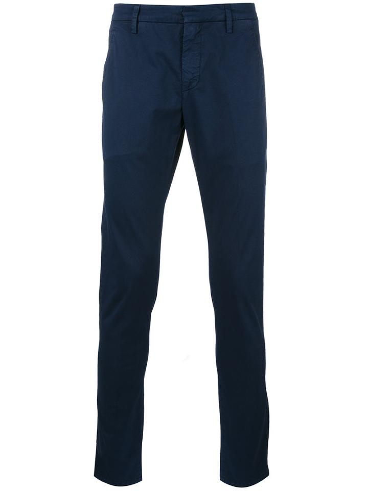 Dondup Plain Chinos, Men's, Size: 31, Blue, Cotton/spandex/elastane