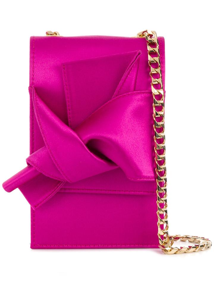 No21 Knot Front Small Crossbody Bag - Pink & Purple