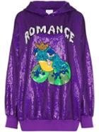Ashish Romance Sequin Embellished Hoodie - Purple