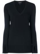 Theory V-neck Top - Black