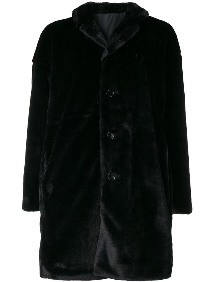 Aspesi Reversible Midi Coat - Black