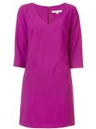 Trina Turk V-neck Shift Dress, Women's, Size: 8, Pink/purple, Polyester/spandex/elastane/viscose