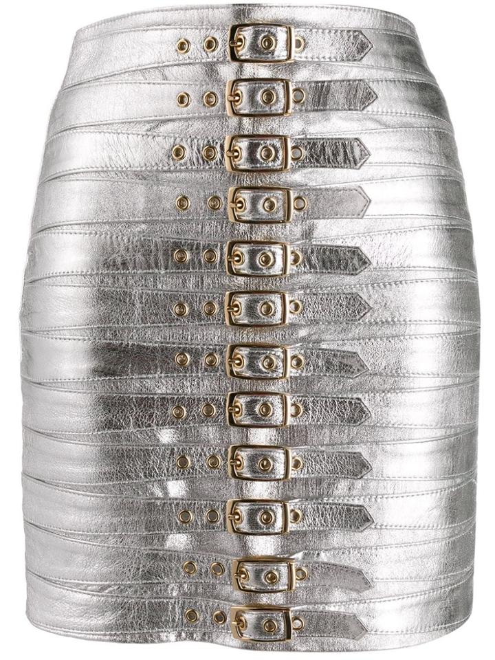 Manokhi Buckled Skirt - Silver