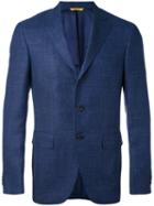 Canali - Three Button Blazer - Men - Silk/linen/flax/cupro/wool - 52, Blue, Silk/linen/flax/cupro/wool