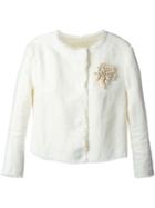 Ermanno Scervino Rihnestones Detail Textured Jacket