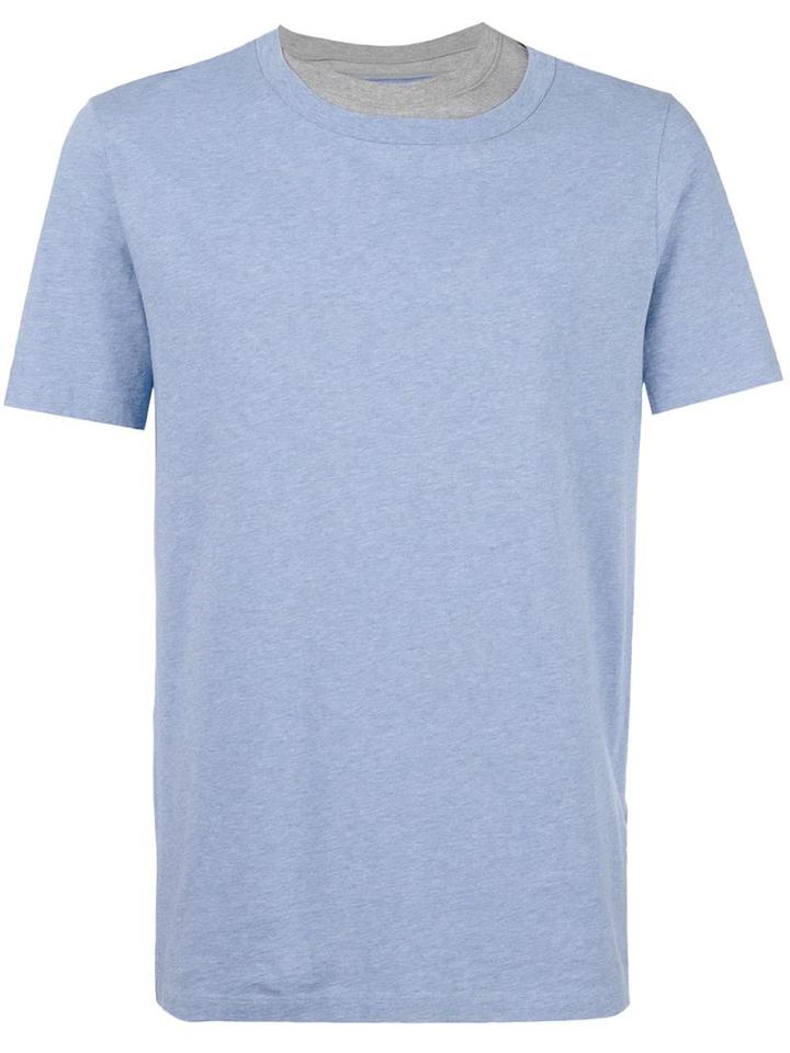Maison Margiela Layered-effect T-shirt, Men's, Size: 50, Blue, Cotton