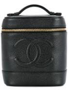 Chanel Vintage Cc Logos Cosmetic Handbag - Black