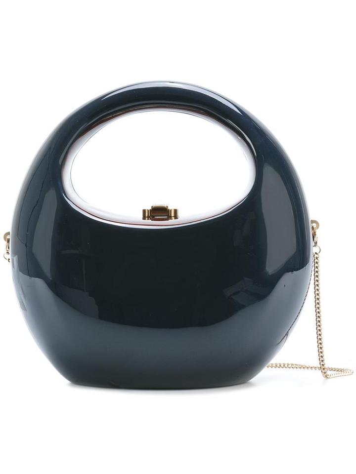 Rocio Structured Clutch, Women's, Blue, Acrylic