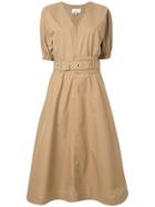 3.1 Phillip Lim Belted Waist Flared Dress - Brown
