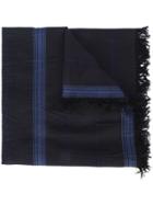 Uma Wang Large Frayed Scarf - Blue