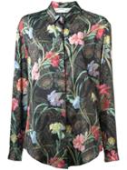 Off-white Pattern Floral Shirt - Black