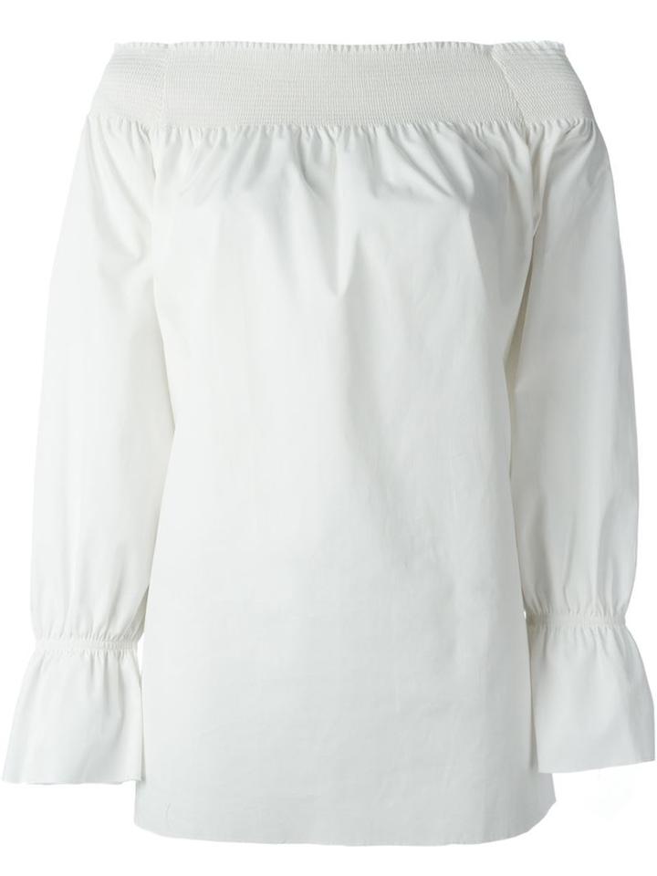 Mm6 Maison Margiela Off-shoulder Loose Blouse
