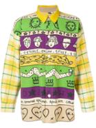 Jc De Castelbajac Pre-owned Cutaway Collar Printed Shirt - Yellow
