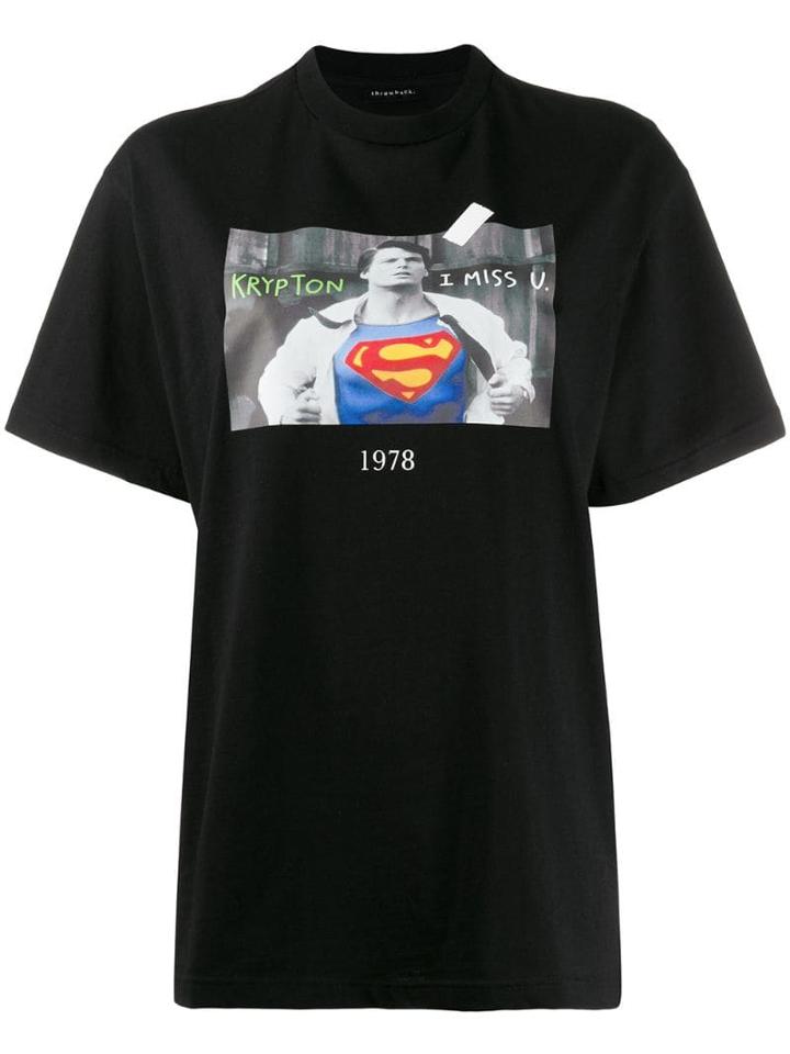 Throwback. Superman T-shirt - Black