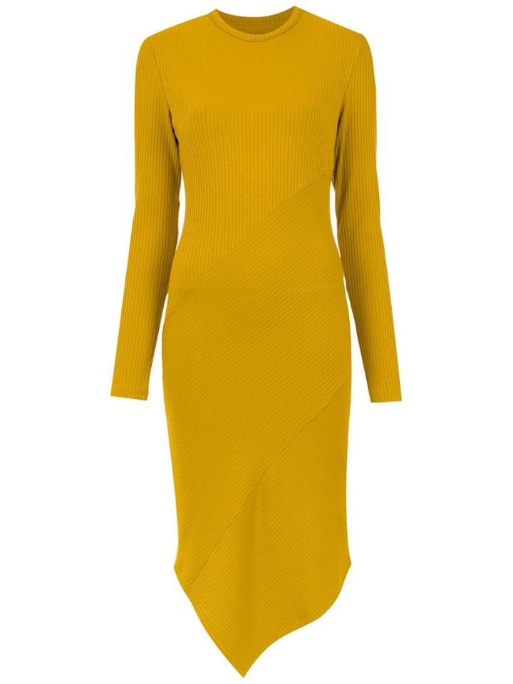 Tufi Duek Ribbed Midi Dress - Yellow