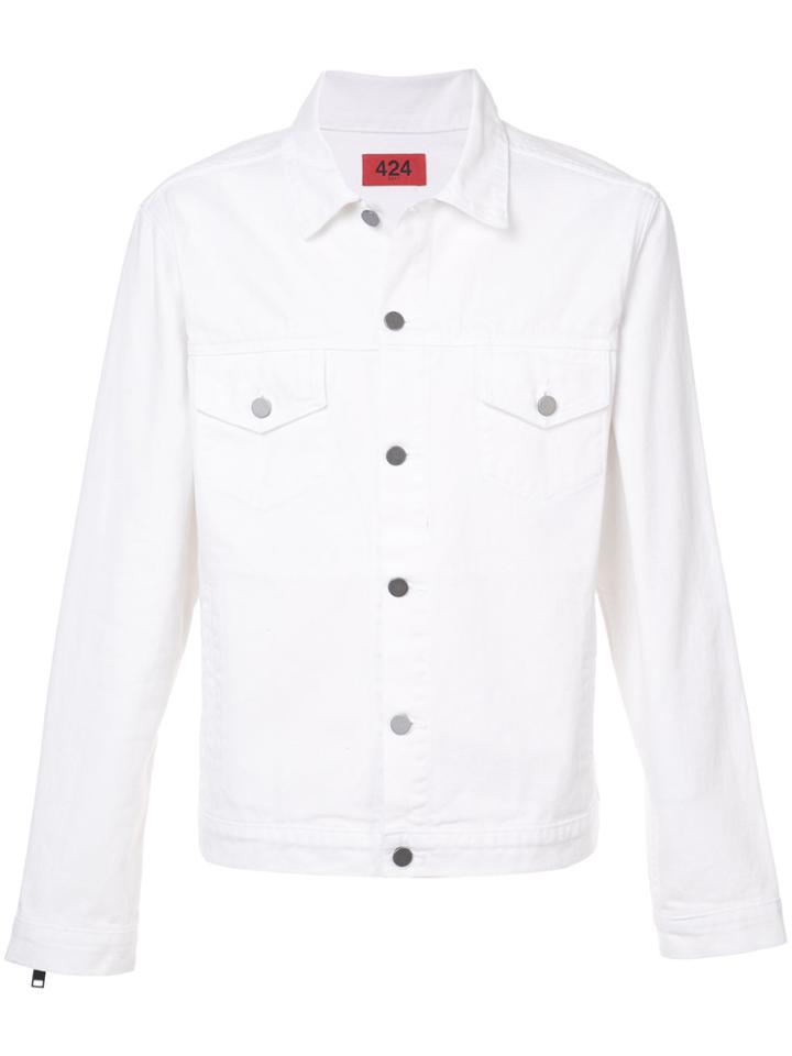 424 Fairfax Classic Denim Jacket - White