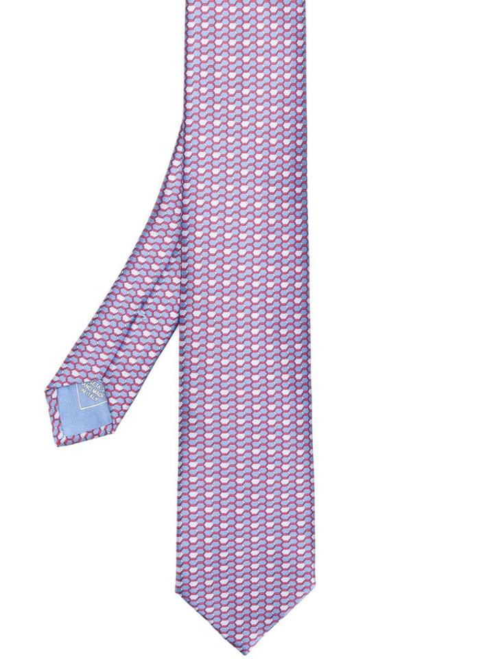 Brioni Geometric Print Tie - Blue