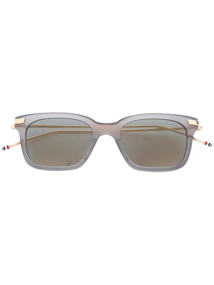 Thom Browne - Square Frame Sunglasses - Unisex - Acetate/titanium - One Size, Grey, Acetate/titanium