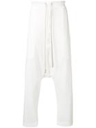 Rick Owens Drkshdw Drop-crotch Trousers - White