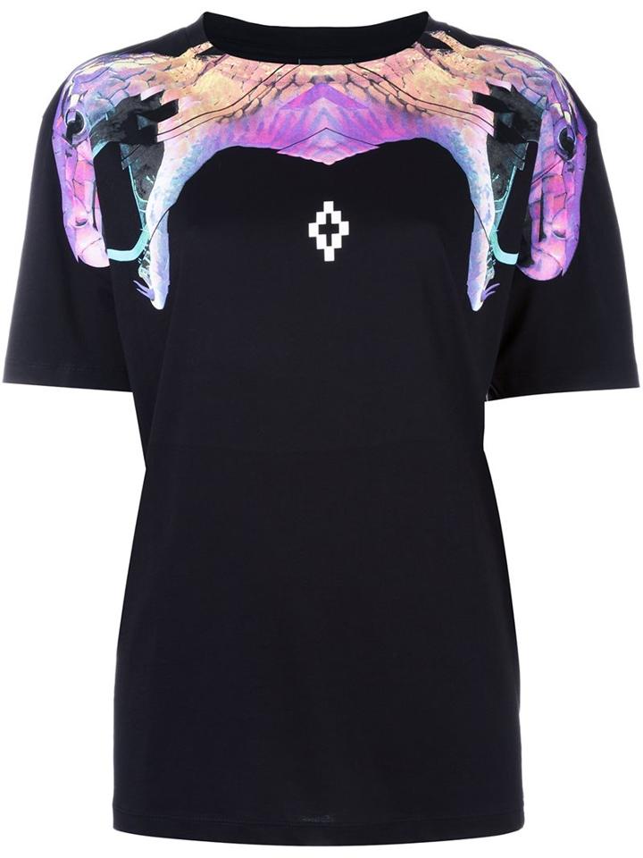 Marcelo Burlon County Of Milan Snake Print T-shirt, Women's, Size: Small, Black, Cotton