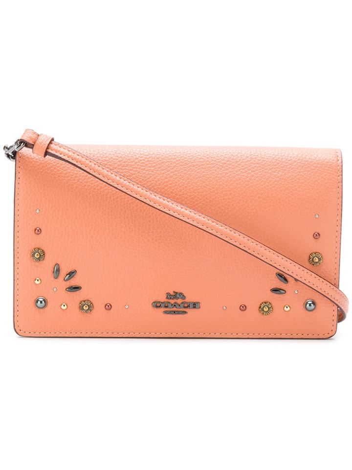 Coach Foldover Logo Shoulder Bag - Yellow & Orange