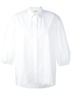P.a.r.o.s.h. - Stitch Detail Shirt - Women - Cotton - M, White, Cotton