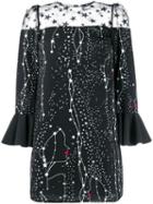 Elisabetta Franchi Printed Mini Dress - Black