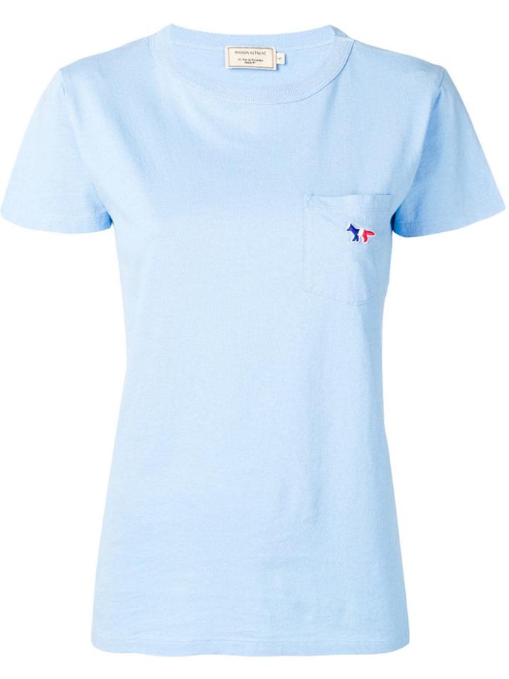 Maison Kitsuné Tricolour Fox Patch T-shirt - Blue